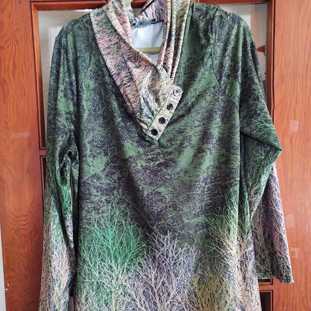 2X Lily Brand Tunic in autumn shades of green and tan